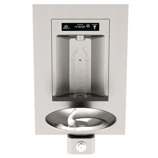 Haws 1001HS RIVIVE™ – ADA Wall-Mounted Bottle Filler and Drinking Fountain, Vandal-Resistant - The Fountain Direct