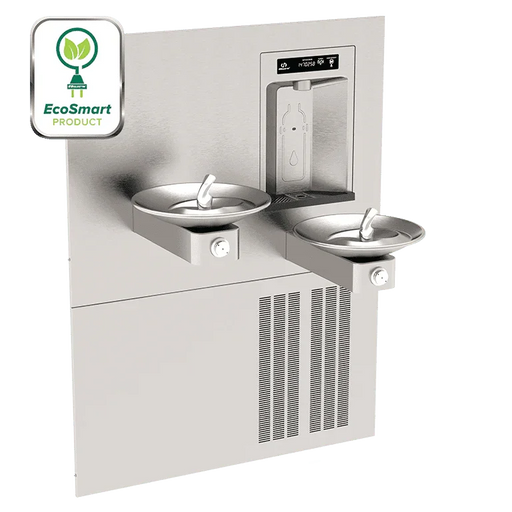 Haws 1011HSA.8 RIVIVE™ – ADA Dual Hi-Lo Drinking Fountain with Recessed Chilled Bottle Filler - The Fountain Direct