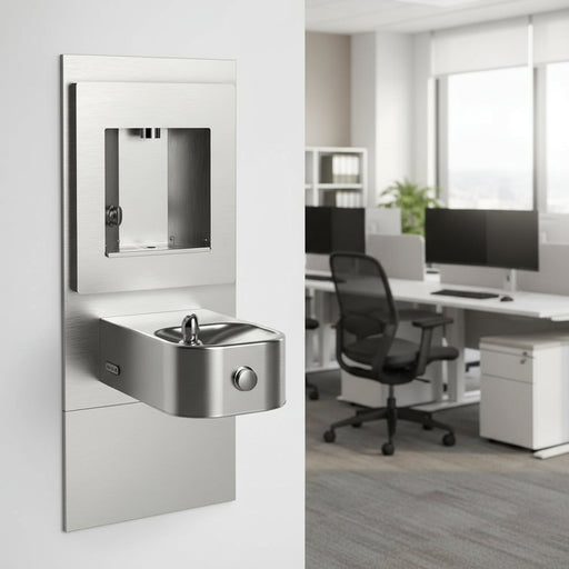 Elkay EZLMSN-EDFPVM214DK ezH2O® Mechanical Bottle Filling Station with Integral Soft Sides® Fountain - The Fountain Direct