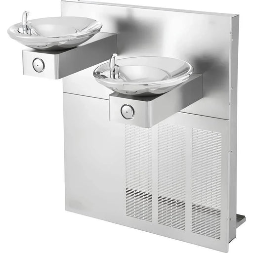 Global Industrial™ In-Wall Filtered & Refrigerated Bi-Level Drinking Fountain – 8 GPH Chilled Water – 270319F - The Fountain Direct