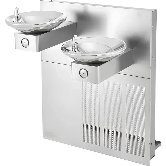 Global Industrial™ In-Wall Filtered & Refrigerated Bi-Level Drinking Fountain – 8 GPH Chilled Water – 270319F - The Fountain Direct