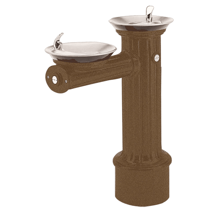 Haws 3511 ADA Antique Style Dual-Basin Outdoor Pedestal Drinking Fountain – Cast Aluminum & Stainless Steel - The Fountain Direct