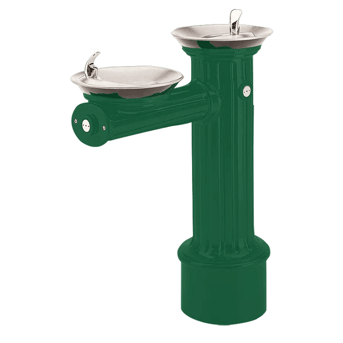 Haws 3511 ADA Antique Style Dual-Basin Outdoor Pedestal Drinking Fountain – Cast Aluminum & Stainless Steel - The Fountain Direct