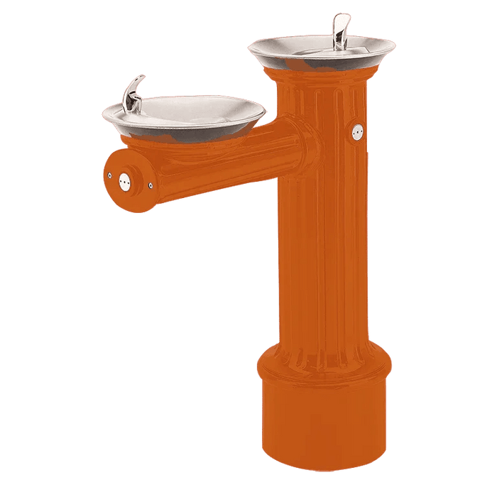 Haws 3511 ADA Antique Style Dual-Basin Outdoor Pedestal Drinking Fountain – Cast Aluminum & Stainless Steel - The Fountain Direct