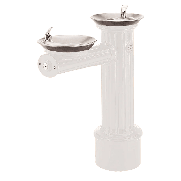 Haws 3511 ADA Antique Style Dual-Basin Outdoor Pedestal Drinking Fountain – Cast Aluminum & Stainless Steel - The Fountain Direct
