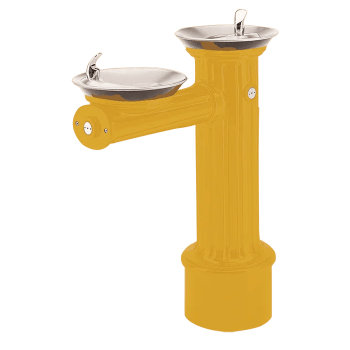 Haws 3511 ADA Antique Style Dual-Basin Outdoor Pedestal Drinking Fountain – Cast Aluminum & Stainless Steel - The Fountain Direct