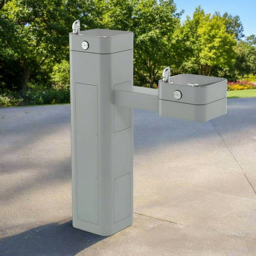 Haws 3602F ADA Outdoor Vandal-Resistant Filtered Stainless Steel Pedestal Fountain - The Fountain Direct