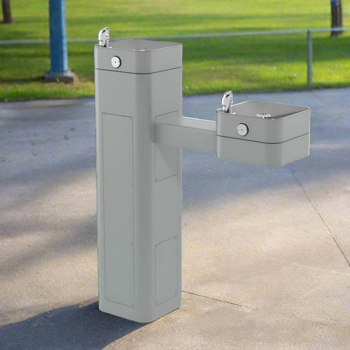 Haws 3602F ADA Outdoor Vandal-Resistant Filtered Stainless Steel Pedestal Fountain - The Fountain Direct