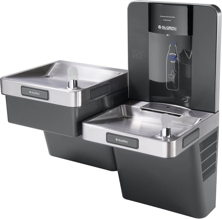 Global Industrial™ Bi-Level Refrigerated & Filtered Bottle Filling Station – ADA Compliant – 761243 - The Fountain Direct