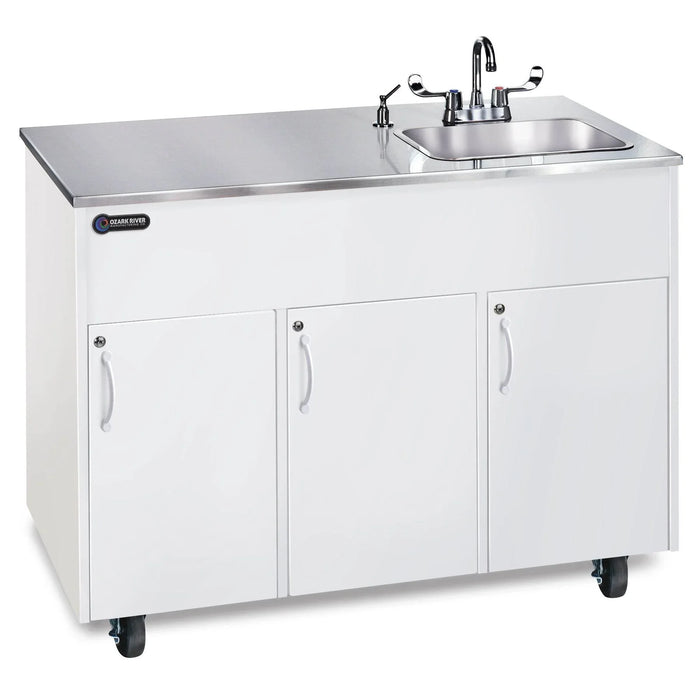 Ozark River Advantage S1D Portable Hot Water Handwashing Sink – White Finish, NSF Certified, Self-Contained & ADA Compliant - The Fountain Direct