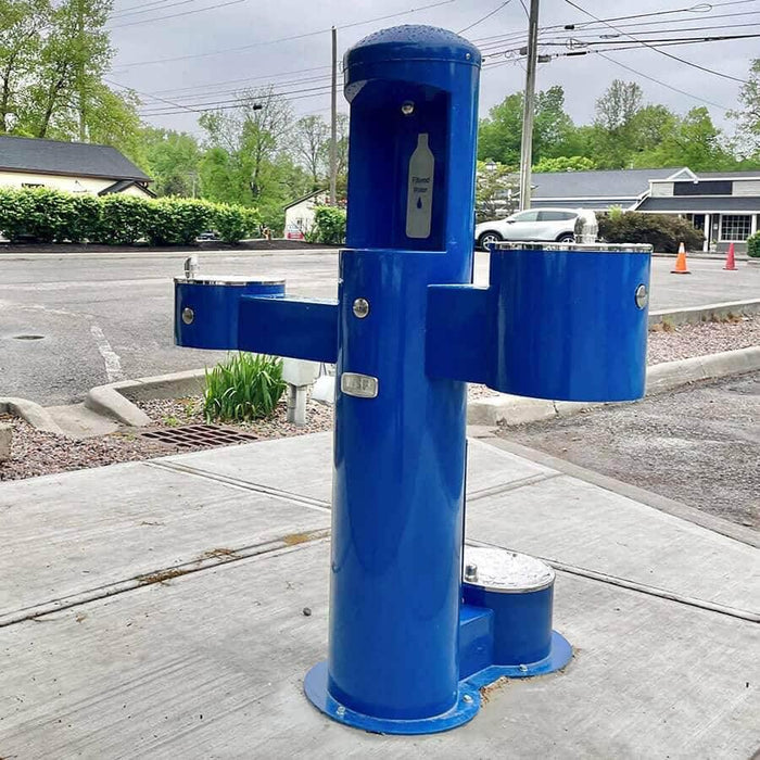 Willoughby CWBF-4 ADA Stainless Steel Outdoor Bottle Filler with Pet Fountain – - The Fountain Direct