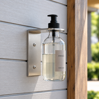 Wall-Mounted Stainless Steel Soap & Shampoo Bottle Holder, 3054 Stainless Steel