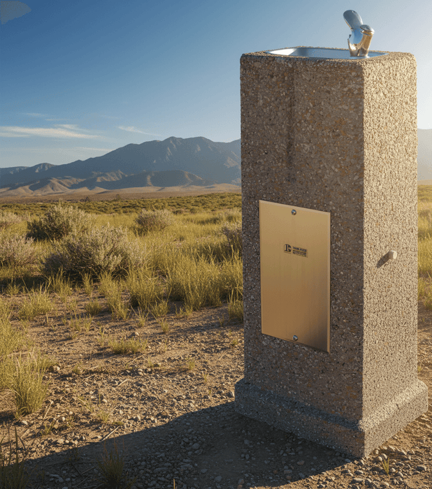 Bohlmann DF-38 Heavy-Duty Precast Concrete Drinking Fountain - The Fountain Direct