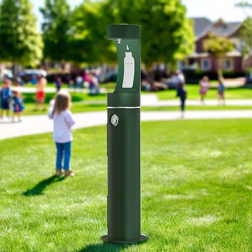Elkay LK4400BFFRKEVG Outdoor Pedestal Bottle Filling Station – Freeze-Resistant - The Fountain Direct