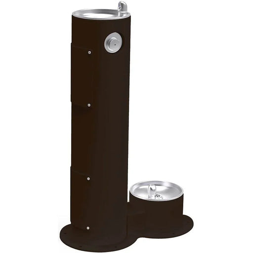 Elkay LK4400DBEVG Outdoor Pedestal Drinking Fountain with Pet Bowl - The Fountain Direct