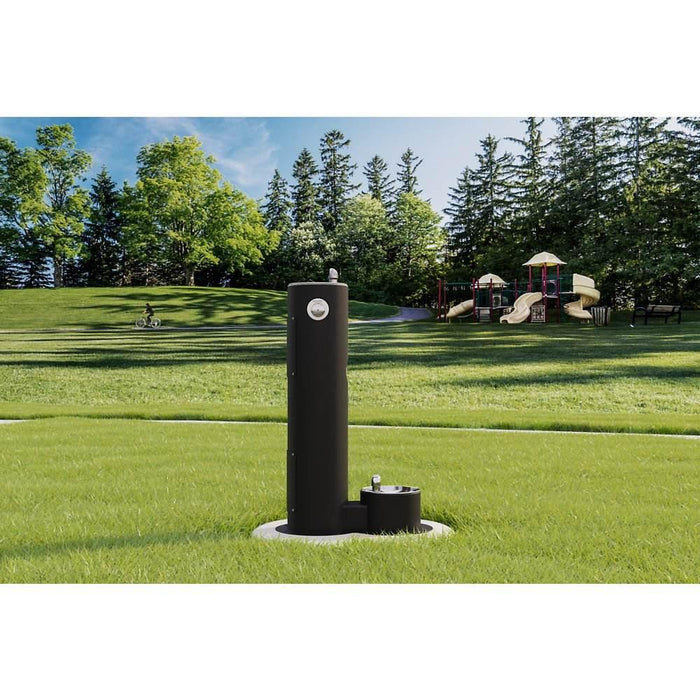 Elkay LK4400DBEVG Outdoor Pedestal Drinking Fountain with Pet Bowl - The Fountain Direct