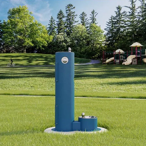 Elkay LK4400DBEVG Outdoor Pedestal Drinking Fountain with Pet Bowl - The Fountain Direct