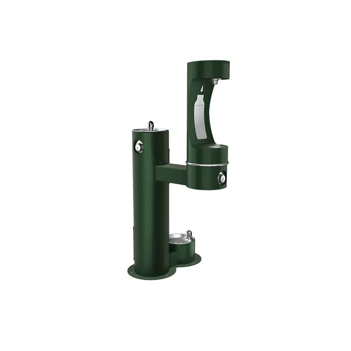 Elkay LK4420BF1LDBFRKEVG ezH2O® Bi-Level Pedestal Bottle Filling Station with Pet Fountain - The Fountain Direct