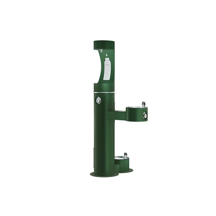 Elkay LK4420BF1UDBFRKEVG ezH2O® Bi-Level Pedestal Bottle Filling Station with Pet Fountain - The Fountain Direct