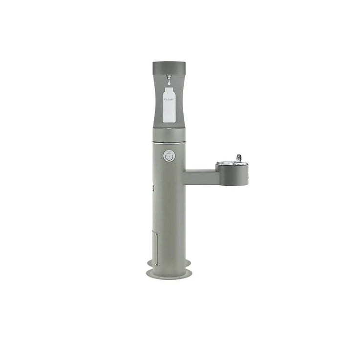 Elkay LK4420BF1UDBFRKEVG ezH2O® Bi-Level Pedestal Bottle Filling Station with Pet Fountain - The Fountain Direct