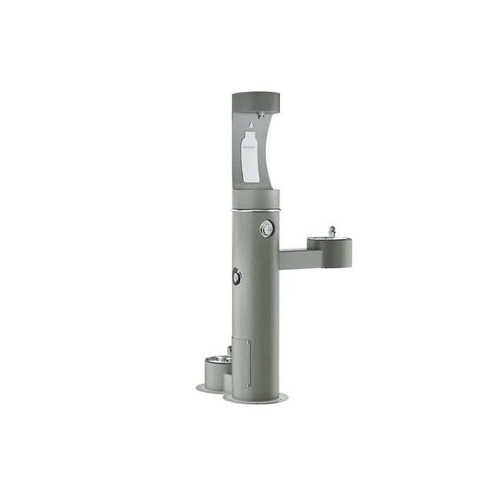Elkay LK4420BF1UDBFRKEVG ezH2O® Bi-Level Pedestal Bottle Filling Station with Pet Fountain - The Fountain Direct