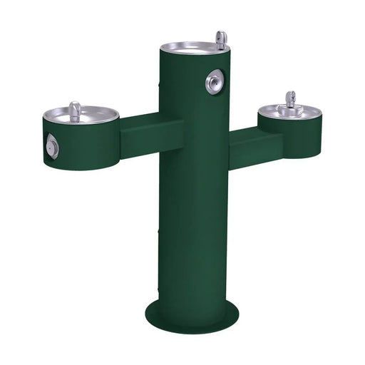 Elkay LK4430FRKEVG Outdoor Tri-Level Pedestal Drinking Fountain, Non-Filtered, Non-Refrigerated - The Fountain Direct