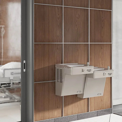 Elkay LVRCGRNTL8C Wall-Mounted Vandal-Resistant Bi-Level Water Cooler – Filtered & Refrigerated - The Fountain Direct