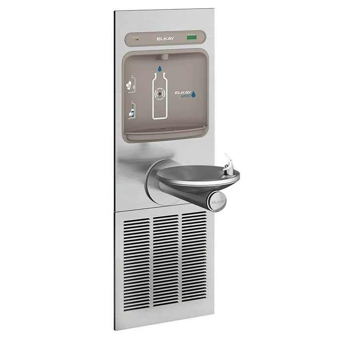 Elkay LZWS-LRPBM8K Stainless Steel Drinking Fountain with ezH2O Bottle Filling Station – Filtered - The Fountain Direct