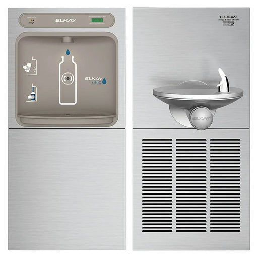 Elkay LZWS-SFGRN8K ezH2O® SwirlFlo® Bottle Filling Station with Single Fountain, Filtered & Refrigerated - The Fountain Direct