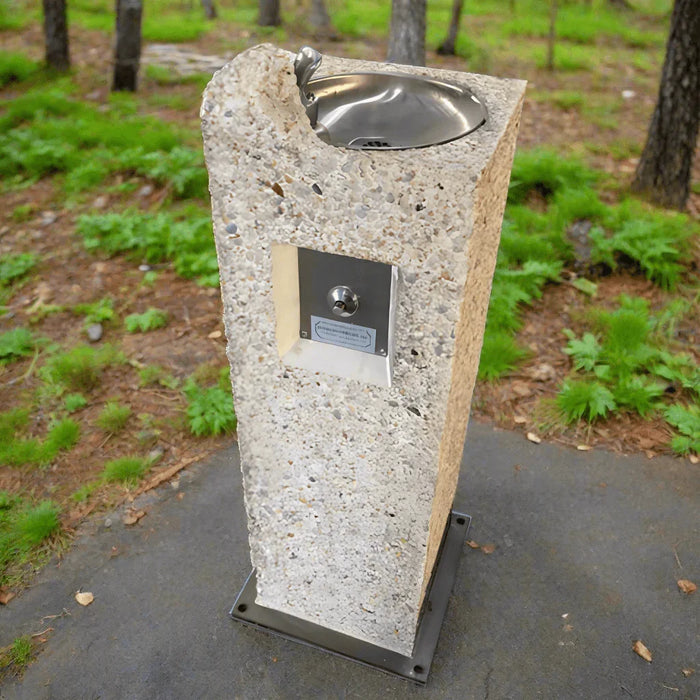 Stern-Williams SPF-3100 Single Square Concrete Public Drinking Fountain – Vandal-Resistant - The Fountain Direct