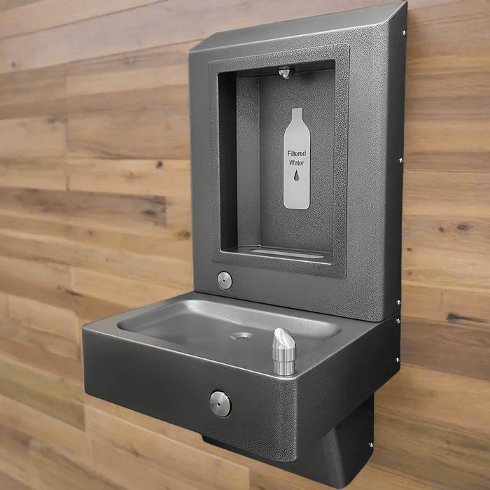 Willoughby WOBFDF-FA Surface-Mounted Outdoor Bottle Filler with Drinking Fountain - The Fountain Direct