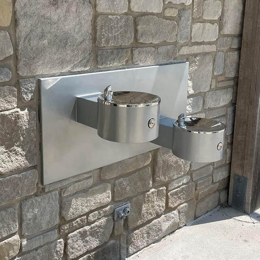 Willoughby WODF-2WM Dual Wall-Mounted Outdoor Water Drinking Fountain - The Fountain Direct