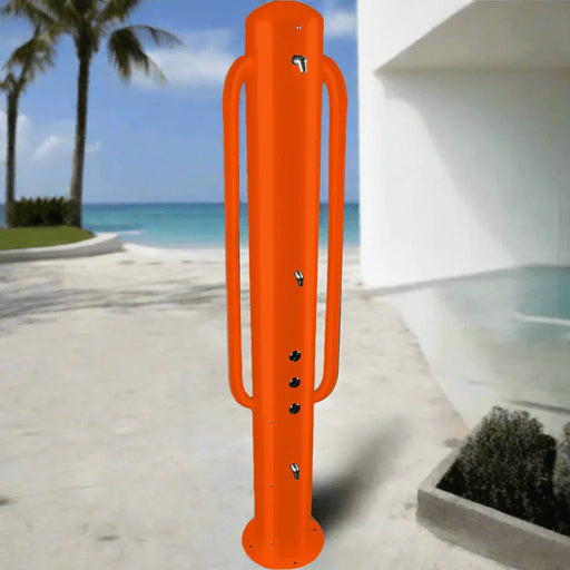 Willoughby WODS-ADA-1A-1 Accessible Stainless Steel Outdoor Shower Tower – Dual-Height - The Fountain Direct