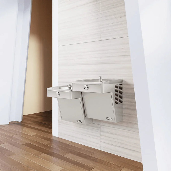 Elkay VRCTLR8SC Bi-Level Wall Mount ADA Cooler ā Non-Filtered, Refrigerated - The Fountain Direct