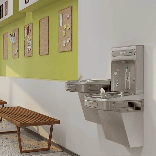 Elkay EZSTLDDWSSK ezH2O® Bi-Level Wall-Mounted Bottle Filling Station with Water Cooler - The Fountain Direct