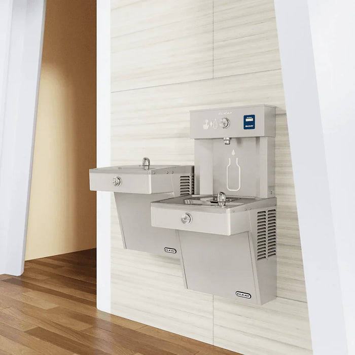 Elkay VRCTL8WSK Stainless Steel ezH2O Bottle Filling Station with Bi-Level Cooler – ADA Compliant – Indoor/Outdoor - The Fountain Direct