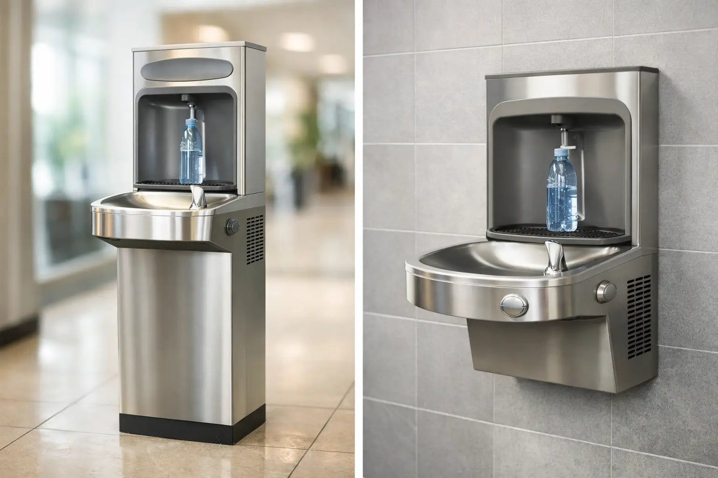 Pedestal Versus Wall Bottle Fillers Compared