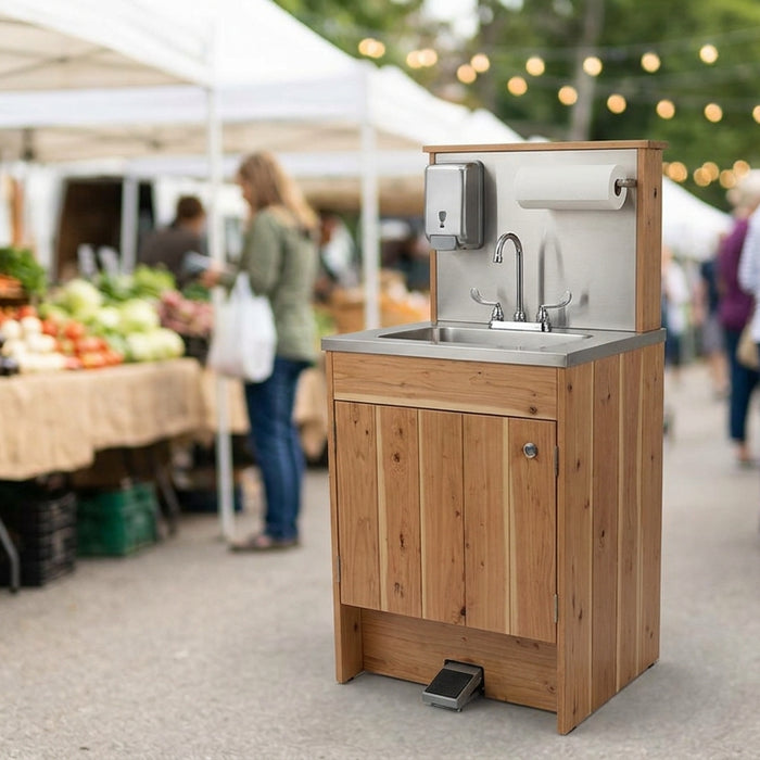 Portable hand washing station for farmers markets