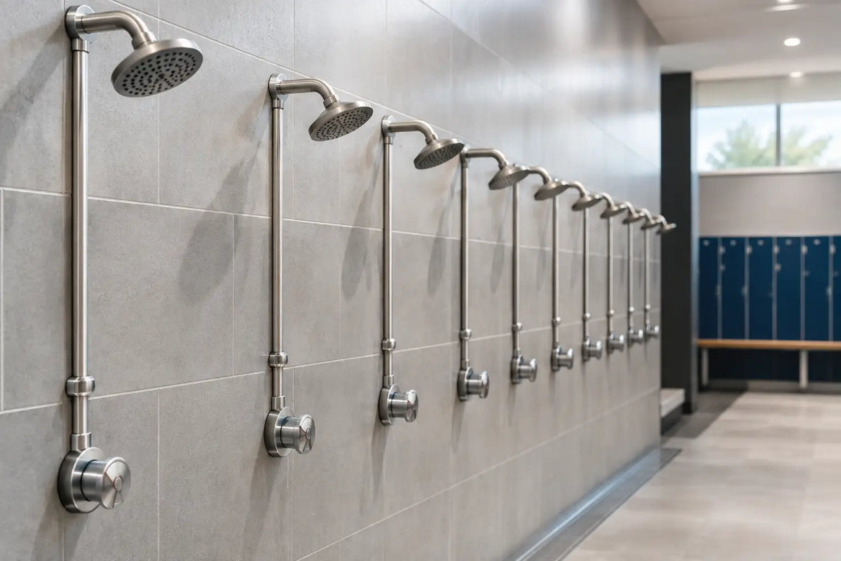 Stadium Shower Project Fixtures That Hold Up