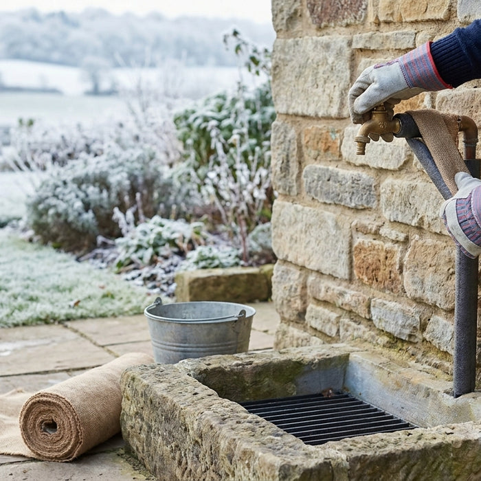 How to winterize an outdoor foot wash station