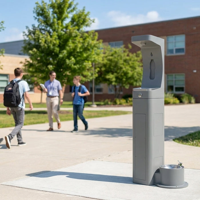 How to size a drinking fountain for a school building