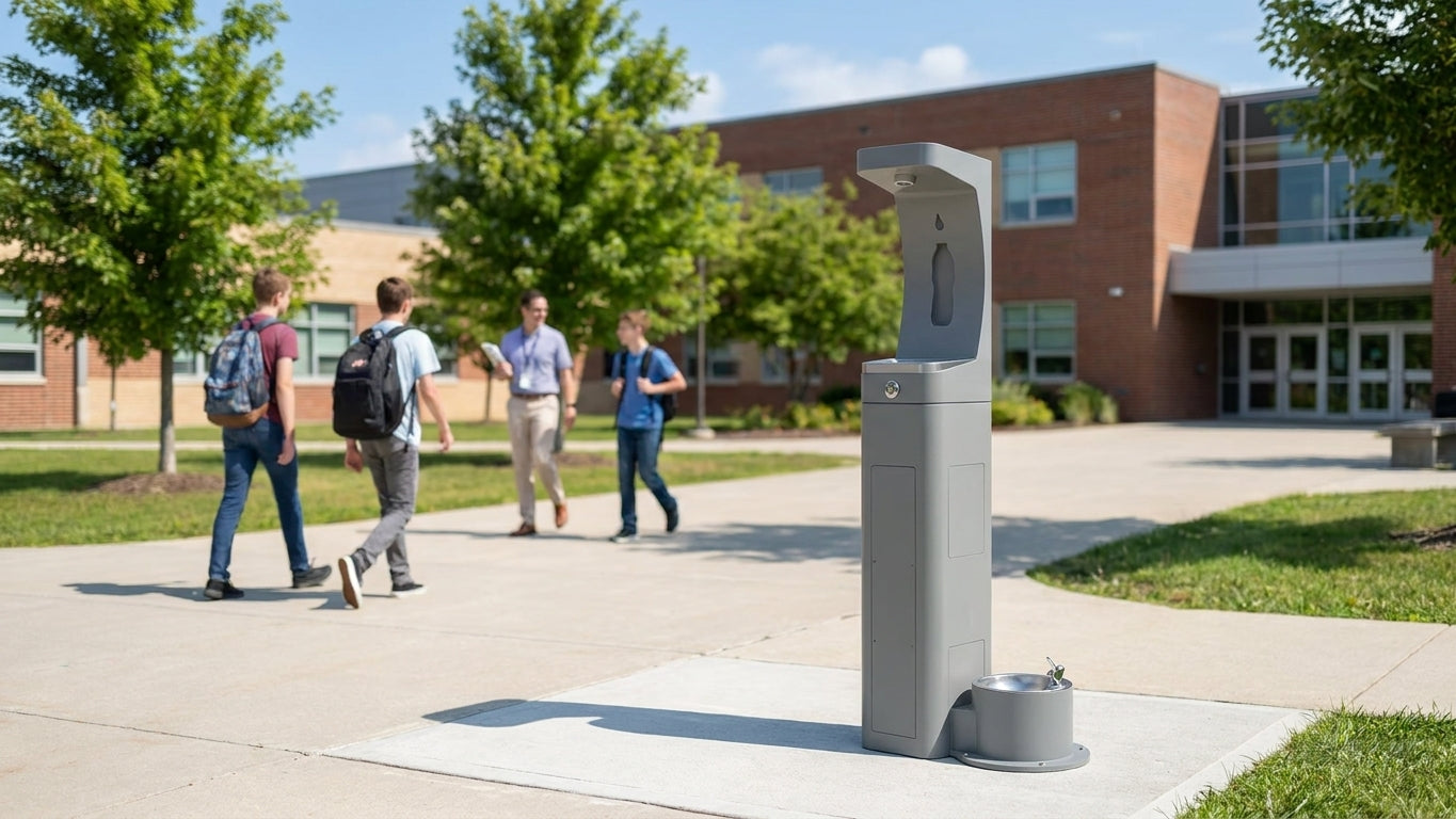 How to size a drinking fountain for a school building