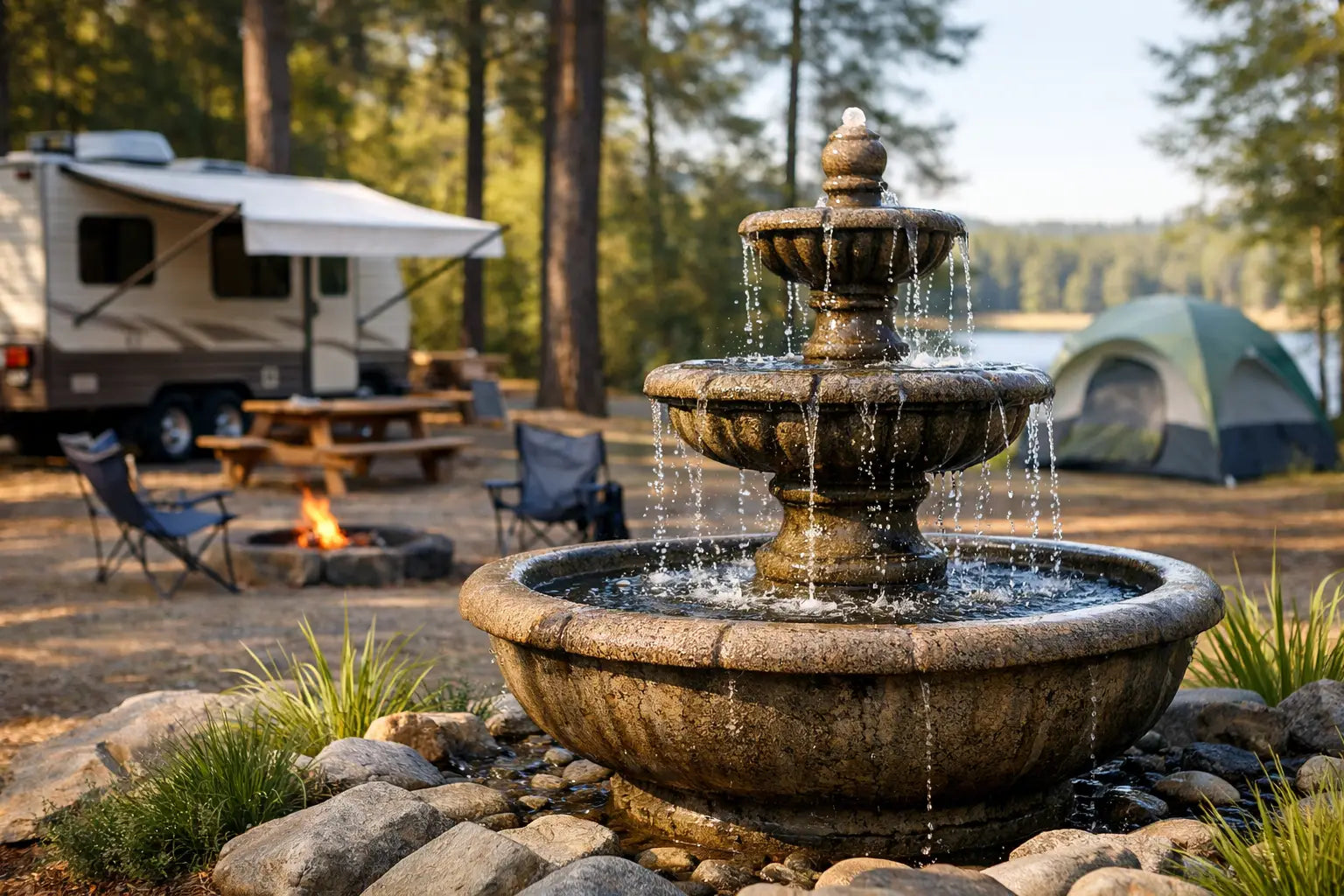 Best Outdoor Fountain for Campgrounds