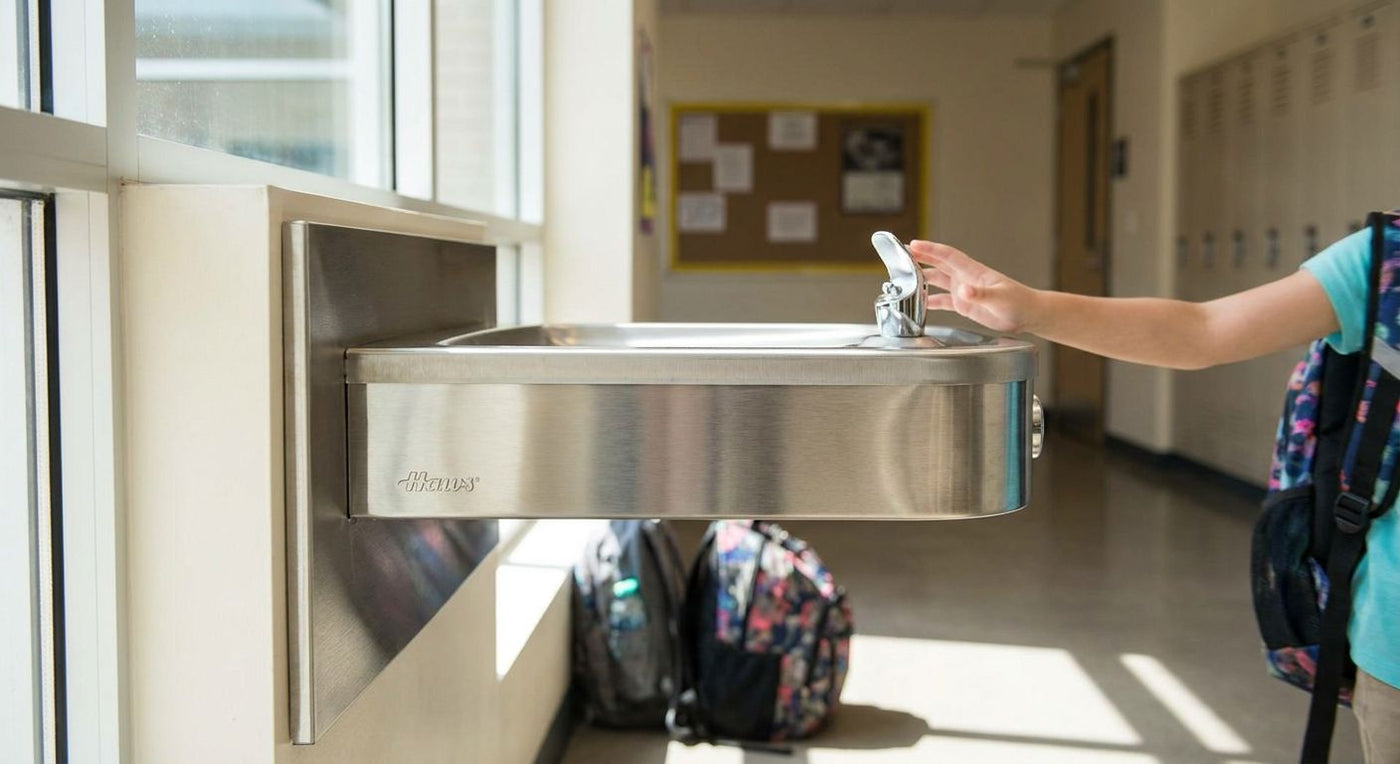 Haws drinking fountain for schools