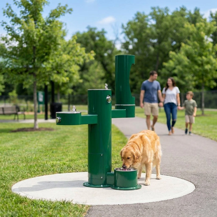 Willoughby outdoor drinking fountain for parks