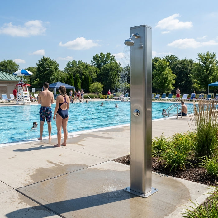 Best timed-flow outdoor shower for aquatic centers