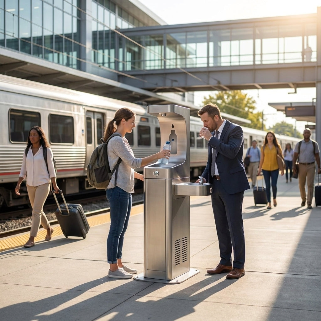 Best drinking fountain for transit stations