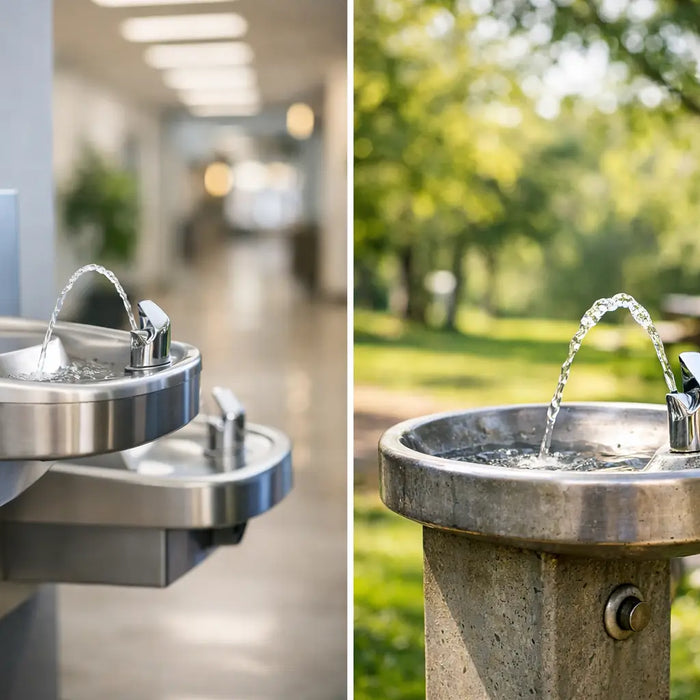 Indoor vs Outdoor Drinking Fountains - The Fountain Direct