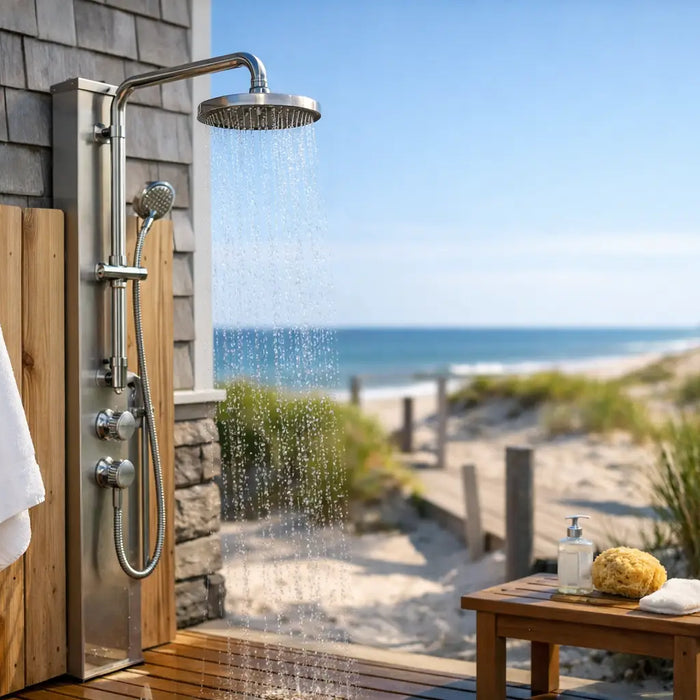 American Made Outdoor Showers That Last - The Fountain Direct