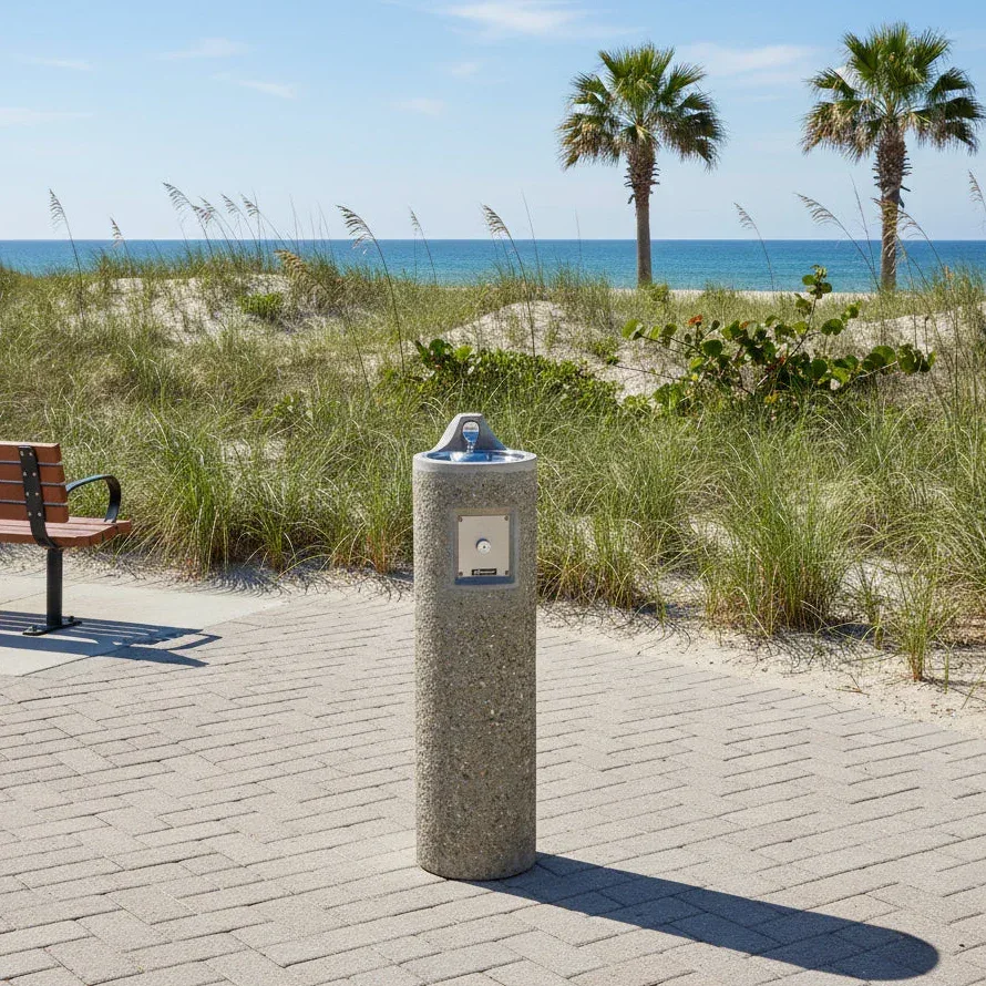 Stainless vs Concrete Outdoor Fountains - The Fountain Direct 